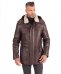 Cappotto in pelle testa di moro con cappuccio staccabile