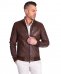 Giubbotto Bomber in pelle naturale marrone effetto vintage
