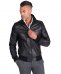 Giacca Bomber in pelle nera nappa effetto liscio