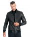 Bomberjacke schwarze lederjacke glatter Effekt