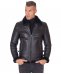 Black shearling lamb biker jacket shirt buckle collar