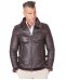 Montone Shearling testa di moro biker uomo collo camicia con fibbia