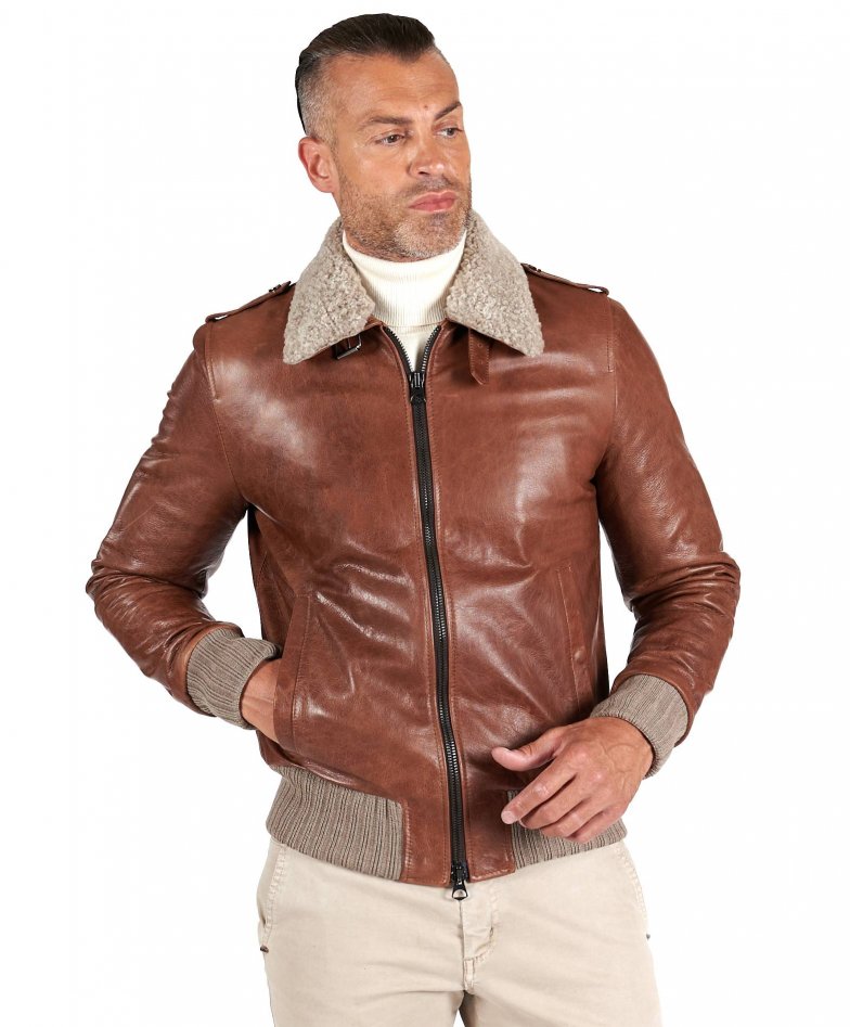 Blouson cuir bombers homme online