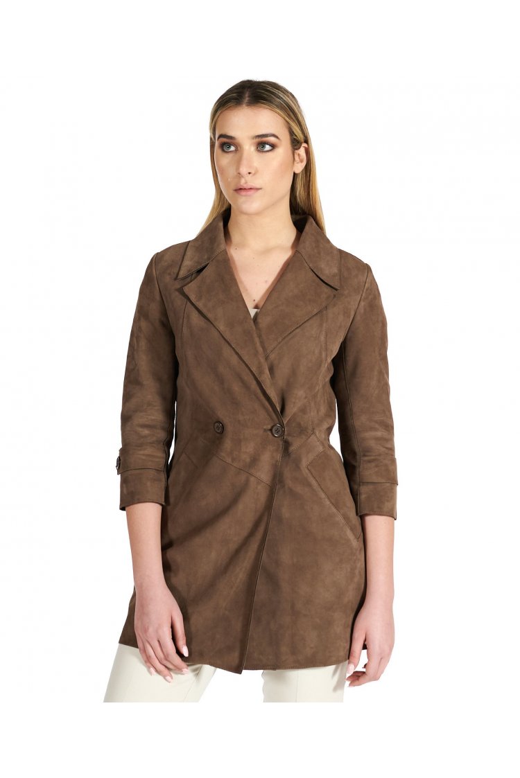 Manteau cuir olive cuir...