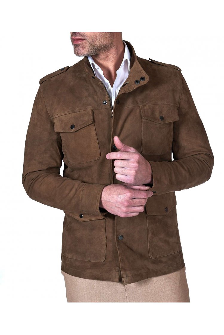 Veste saharienne daim taupe...