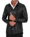 Camicia in pelle nera sfoderata effetto vintage