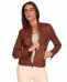 Giacca biker in pelle cuoio effetto vintage