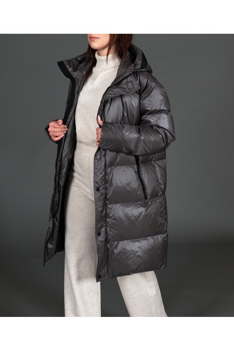 Veste longue en duvet...