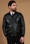 Bomberjacke schwarze lederjacke glatter Effekt