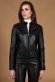 schwarze bikerjacke aus glattem nappa lammleder