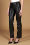 Pantalone in pelle nera nappa effetto liscio
