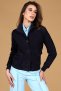 Blaue wildlederjacke Bomberjacke mit Knöpfen  