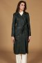 Cappotto in pelle naturale verde doppio petto spacchi laterali