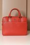 Borsa Ventiquattrore in pelle di vitello arancione saffiano tasca zip