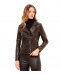Giacca in pelle nera biker nappa effetto liscio