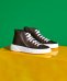 Sneakers alta in pelle fango da uomo