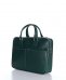 Borsa Ventiquattrore in pelle di vitello verde saffiano con doppia tasca