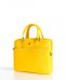 Borsa Ventiquattrore in pelle gialla di vitello saffiano tasca zip