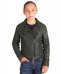 Chiodo Baby in pelle naturale verde per bambino unisex
