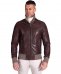 Giubbotto Bomber in pelle testa di moro effetto vintage