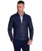 Giacca in pelle naturale blu scuro effetto liscio