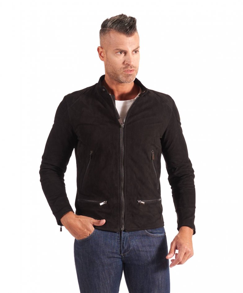 Blouson cuir velours homme outlet