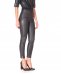 Leggings en cuir élastiqué noir cuir plongé