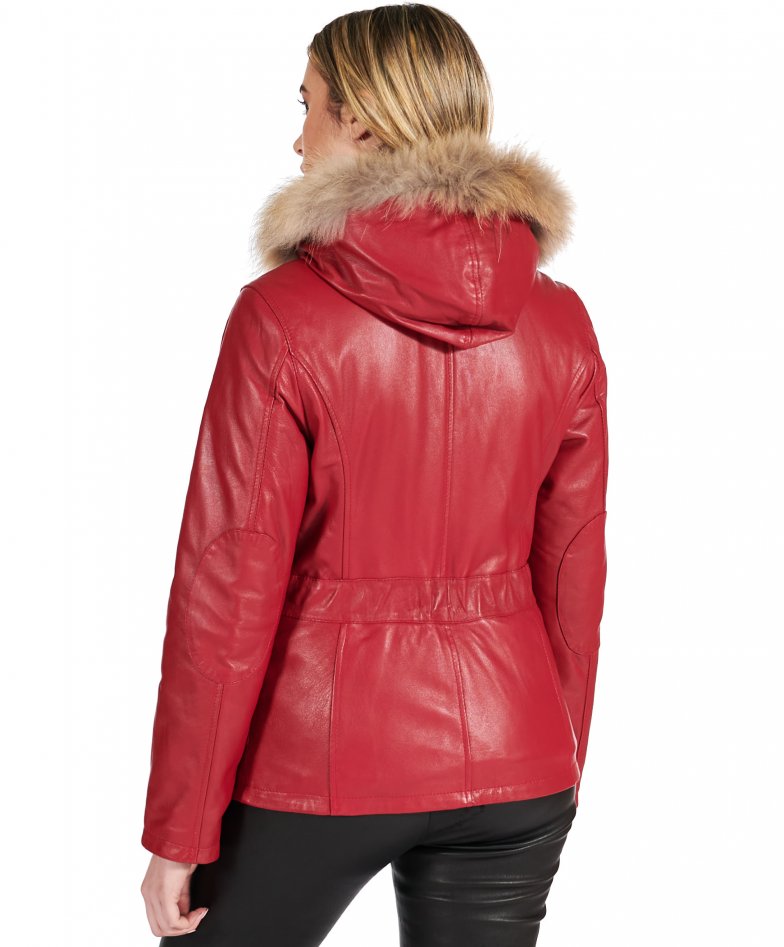 parka femme cuir