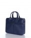 Navy Blue 24h Briefcase in Saffiano calf leather with double pocket