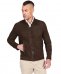 Giacca in pelle camoscio traforato colore marrone