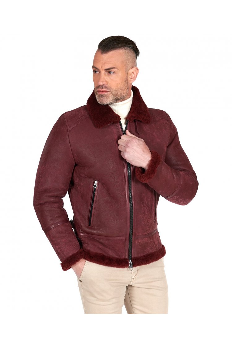 Blouson mouton bordeaux...