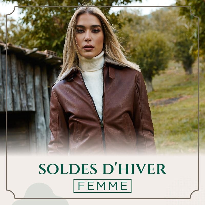 Veste en cuir femme