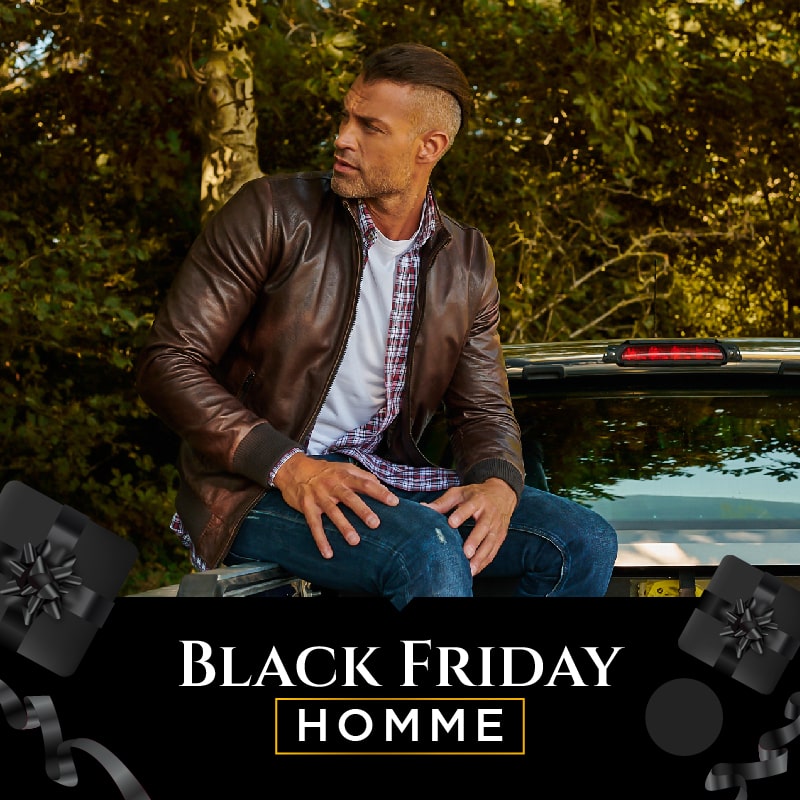 Blouson en cuir homme