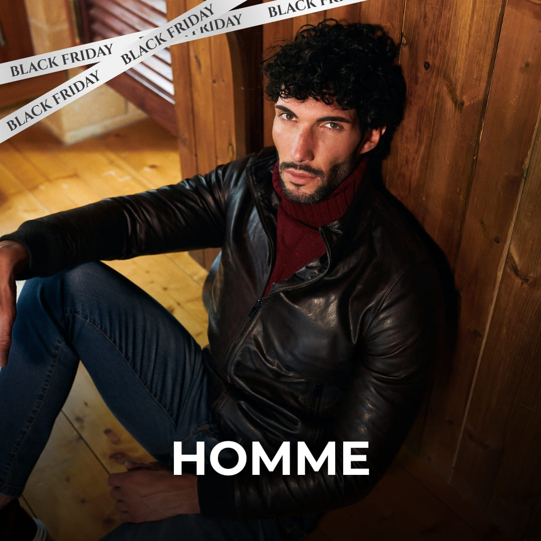 Blouson en cuir homme