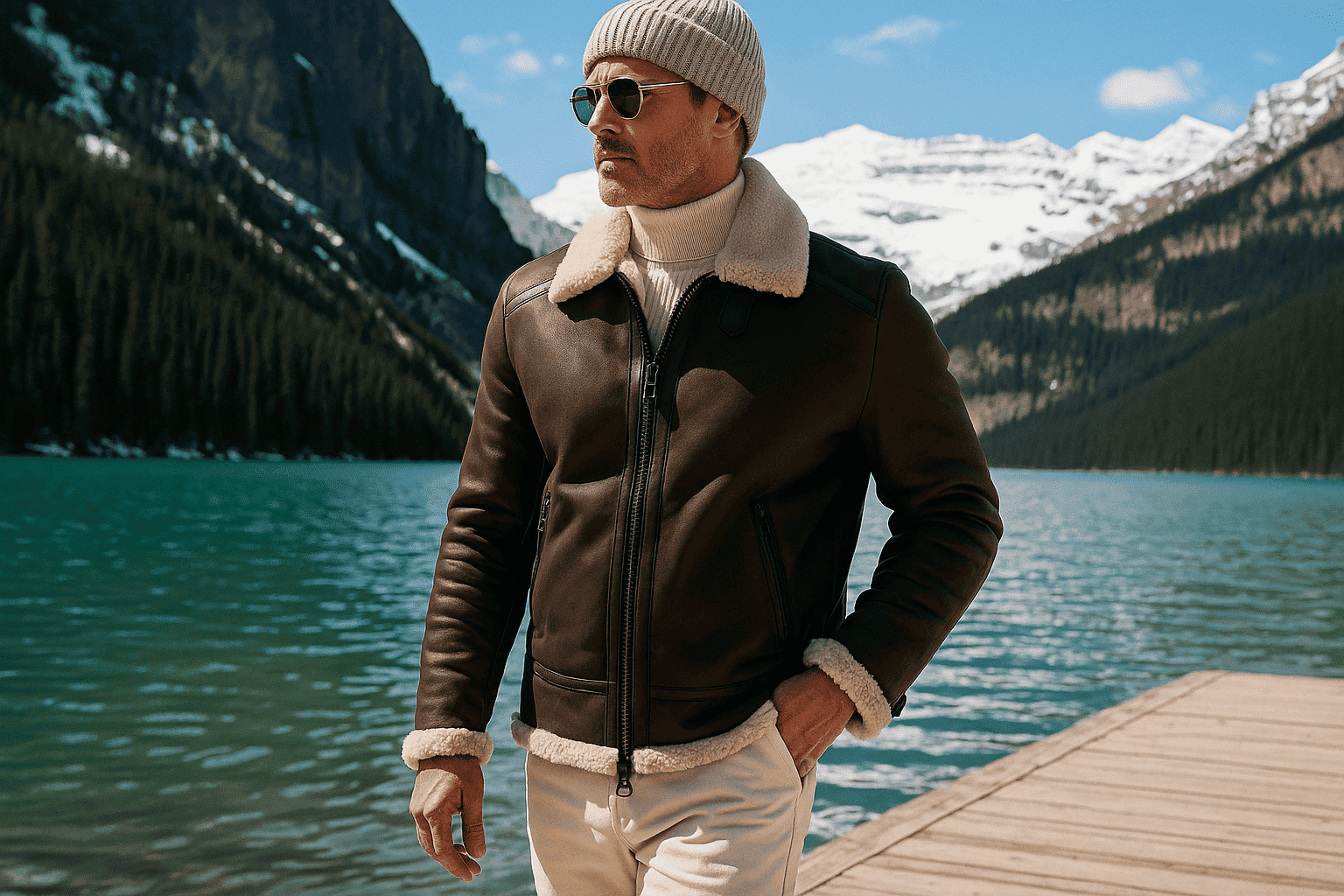 Montone shearling uomo