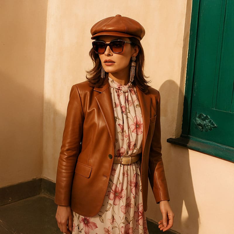 Chapeaux en Cuir Femme