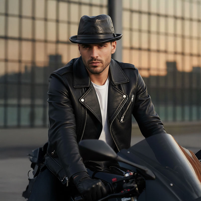 Chapeaux en Cuir Homme