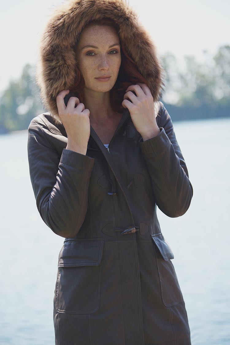 Cappotto pelle donna
